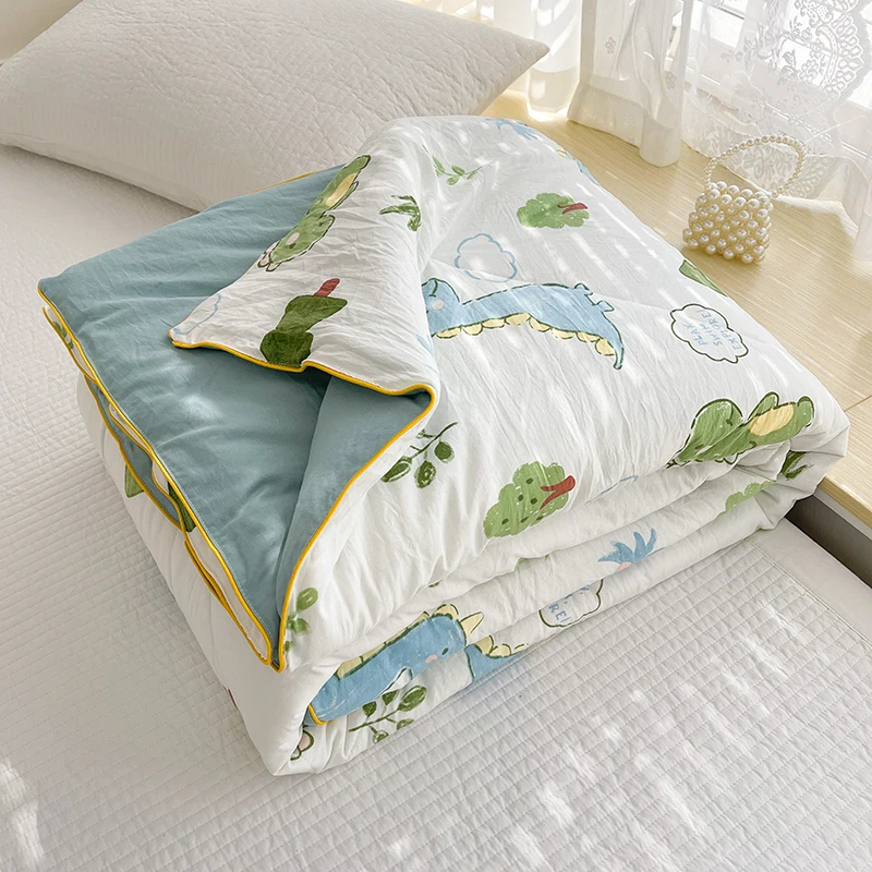 Summer Soy Fiber Thin Quilt Comforter Soft Air Conditioning Quilt/Duvet/Blanket Bed Duvets 150x200 200x230 Machine Washable