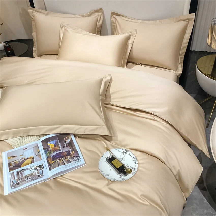 Luxury Bedding Set 100% Egyptian Cotton Duvet Cover Pillowcase Ru Europe Double Queen King Size Bed Linen Soft Bed Sheet Sets