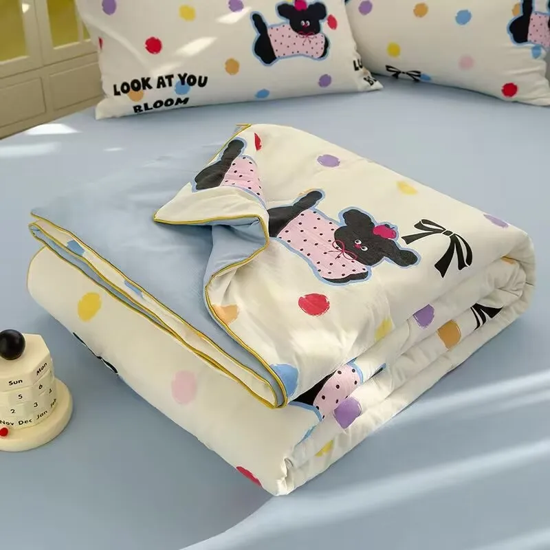 Summer Soy Fiber Thin Quilt Comforter Soft Air Conditioning Quilt/Duvet/Blanket Bed Duvets 150x200 200x230 Machine Washable
