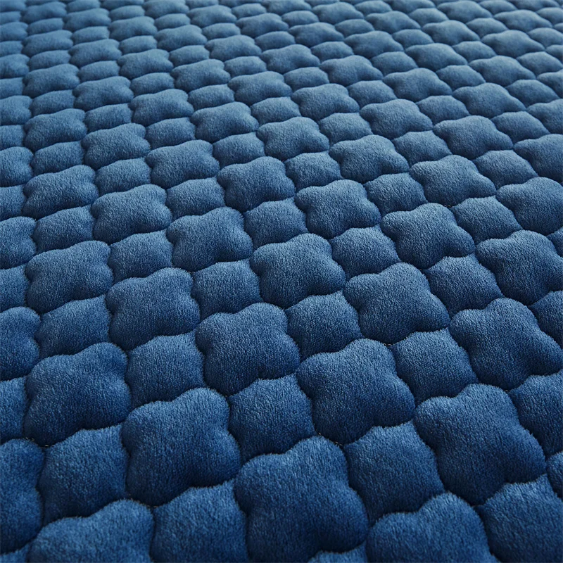 WASART Winter warm coral fleece mattress protector cover king size 2 people double bed elastic fitted sheet style protection pad