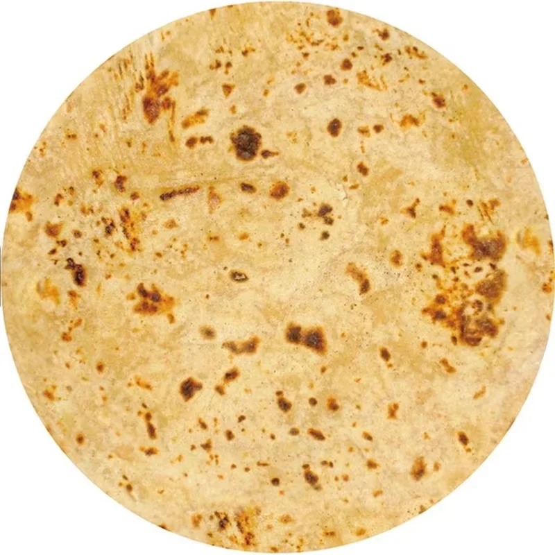 WASART Warm flannel tortilla blanket mexican pita throw blanket for bed fluffy velvet fleece ​sofa plaid winter pizza blanket